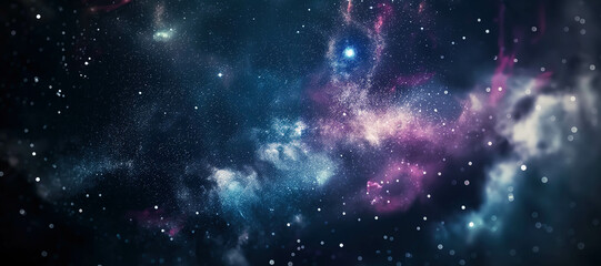 Naklejka premium galaxy stars with space nebula clouds background, sky 10