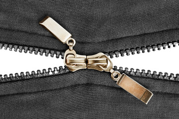 Unzipped black fabric © Tarzhanova