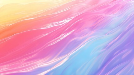 Fototapeta premium Abstract fluid iridescent holographic curved gradient in motion colorful gradient design on black background