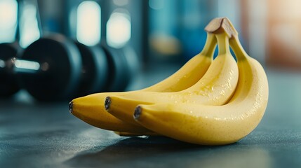 Fresh Bananas for Post Workout Recovery. photo art for presentation and wallpaper