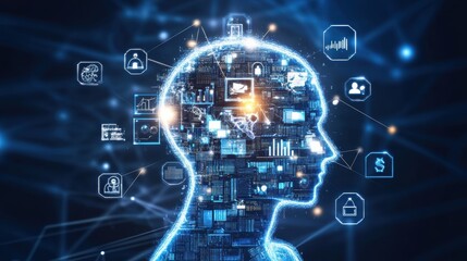 Obraz premium Digital Mind Network.