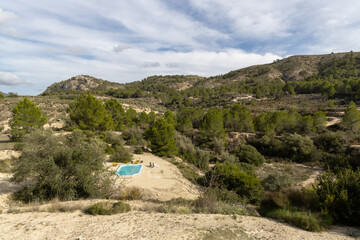 swimming pool in nature