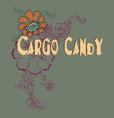Slogan print design with florals 
