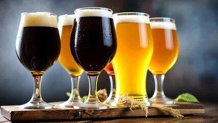 Exploring different craft beers in a cozy brewery setting during a afternoon tasting