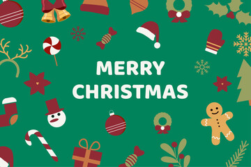 Merry Christmas and Happy New Year design for banner, card, cover, poster, advertising, wallpaper.