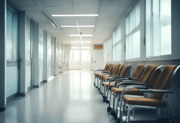 Fototapeta premium window hospital hallway chairs
