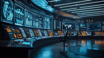 Futuristic Holographic Control Room Visualizing Real Time Energy Consumption and Allocation for Efficient Resource Management