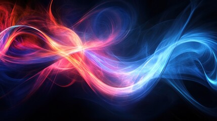 Abstract Red and Blue Swirls