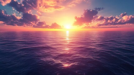 Fototapeta premium Sunset Over the Ocean