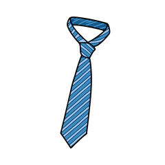 Vector Cartoon Illustration Single Classic Necktie on a isolated white background