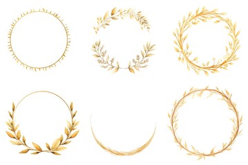 Elegant gold and neutral floral frame collection for invitation and design elements