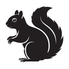 Black squirrel silhouette