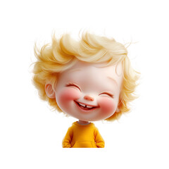 Fototapeta premium Happy Cartoon Child with Big Smile