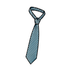 Vector Cartoon Illustration Single Classic Necktie on a isolated white background