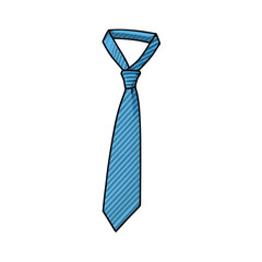 Vector Cartoon Illustration Single Classic Necktie on a isolated white background