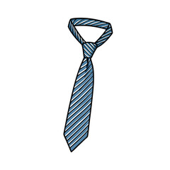 Vector Cartoon Illustration Single Classic Necktie on a isolated white background