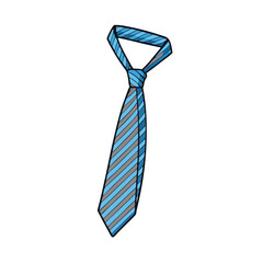 Vector Cartoon Illustration Single Classic Necktie on a isolated white background