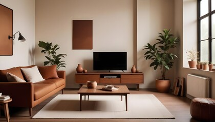 Fototapeta premium Photo interior modern design room 3d illustration 