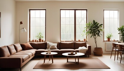 Fototapeta premium Photo interior modern design room 3d illustration 