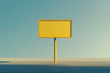 yellow signboard on blue
