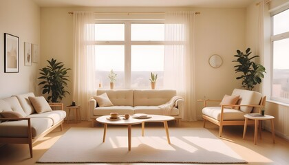 Photo interior modern design room 3d illustration
