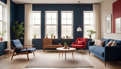 Photo interior modern design room 3d illustration
