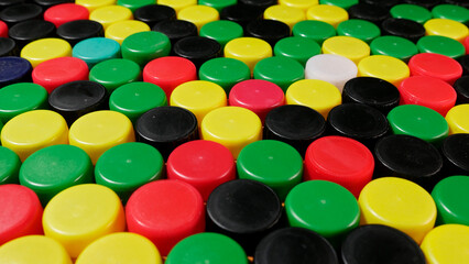 lots of plastic bottle caps