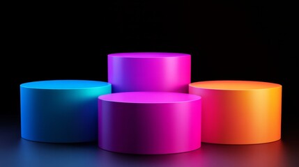 colorful 3d product podium