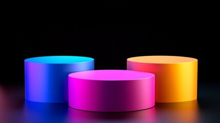 colorful 3d product podium