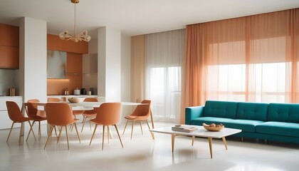 Fototapeta premium Photo interior modern design room 3d illustration 