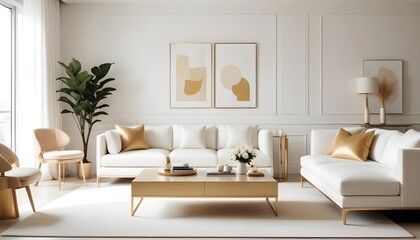 Obraz premium Photo interior modern design room 3d illustration 