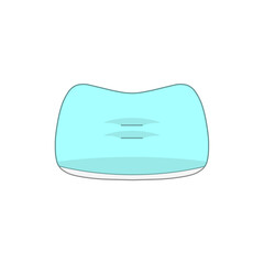 中央がくぼんだ水色の枕