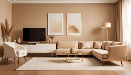 Photo interior modern design room 3d illustration
