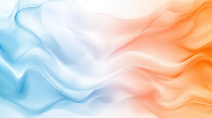 Obraz premium Abstract Colorful Background with Soft Flowing Waves in Blue and Orange Tones for Modern Designs and Creative Projects