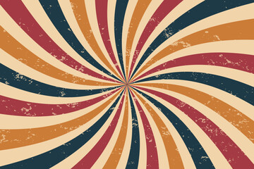 Classic vintage retro sipral rays background