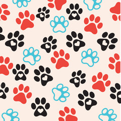 Fototapeta premium Unique Paw Print Background Perfect for Animal Themes
