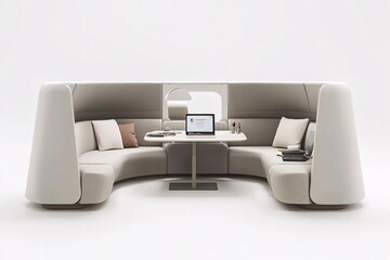 Modern Office Workspace Design: Contemporary Furniture and Comfortable Seating