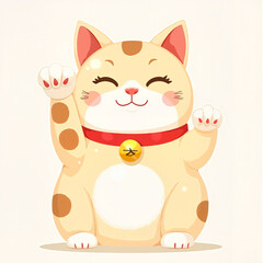 chinese cat symbol of happiness picture, Al Generation	
