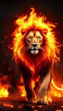 lion in the night