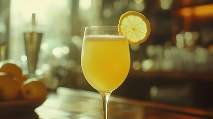 Limoncello Bellini with Italian limoncello and prosecco