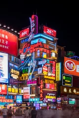 city skyline at night
