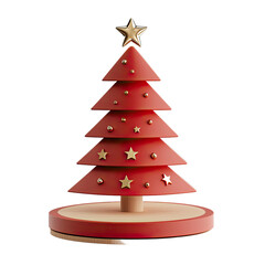 3d rendering christmas decorations on transparent background, ai