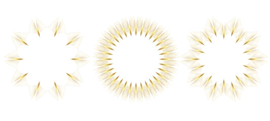 金のサークルフレーム、クリスマスのリース,ウェディングの装飾