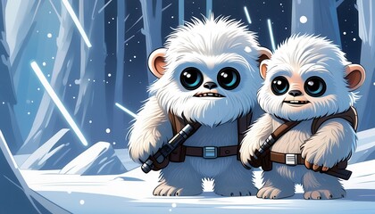 cute creature that looks like a bear with white fur