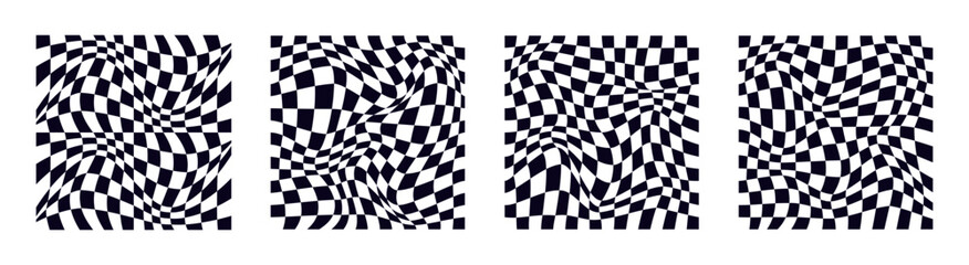 Psychedelic checkerboard pattern