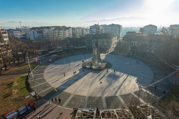 Central city square in Kraljevo, Serbia