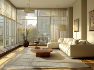 Modern Elegance: A Contemporary Living Room with Sophisticated Accents