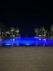 pool in night