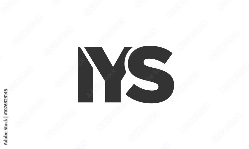 Fototapete iys logo design template with strong and modern bold text. initial based vector logotype featuring s
