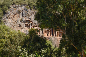 The Lycian Rock Tombs at Dalyan in southern Turkey, dating back to BC and lasting for 2800 years